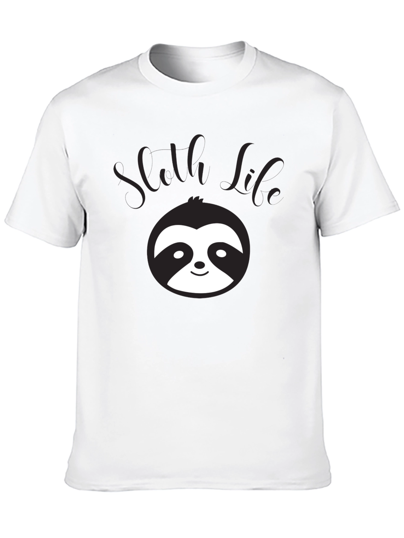 Sloth Life Graphic T-Shirt - Black