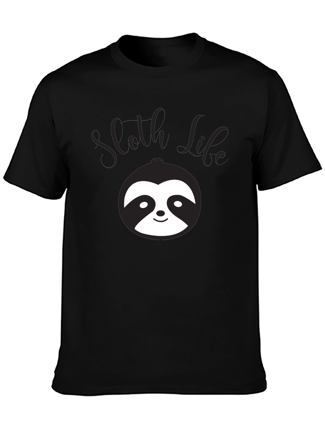 Sloth Life Graphic T-Shirt - Black