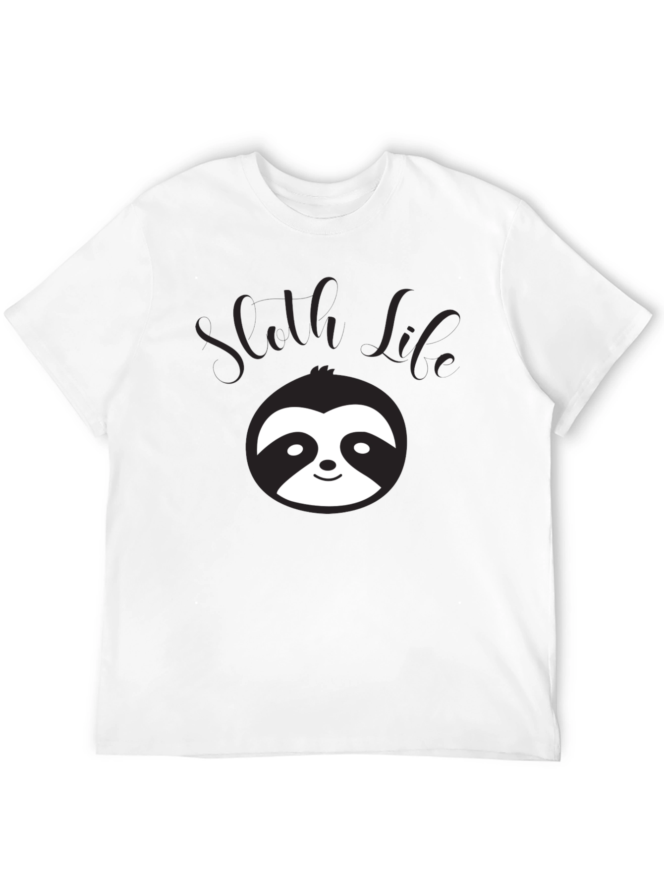 Sloth Life Graphic T-Shirt - Black