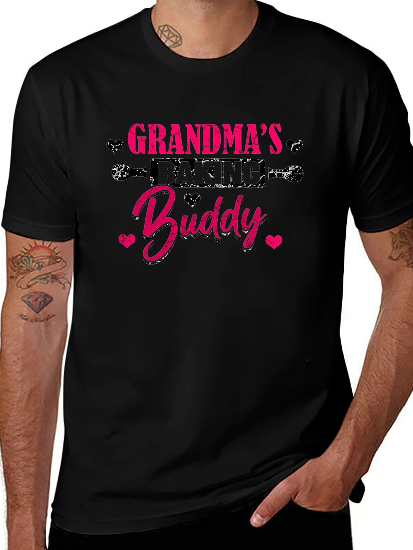 Grandmas Baking Buddy Black T-Shirt