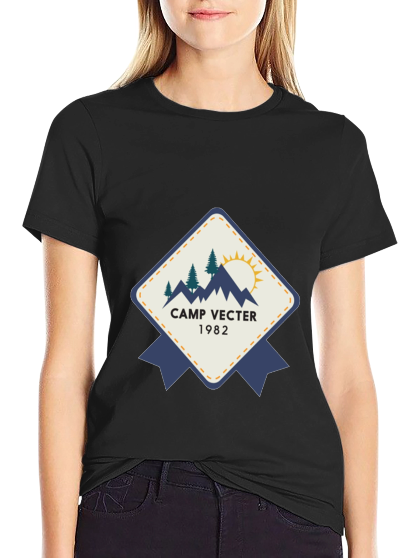 Camp Vecter 1982 Black Graphic Tee