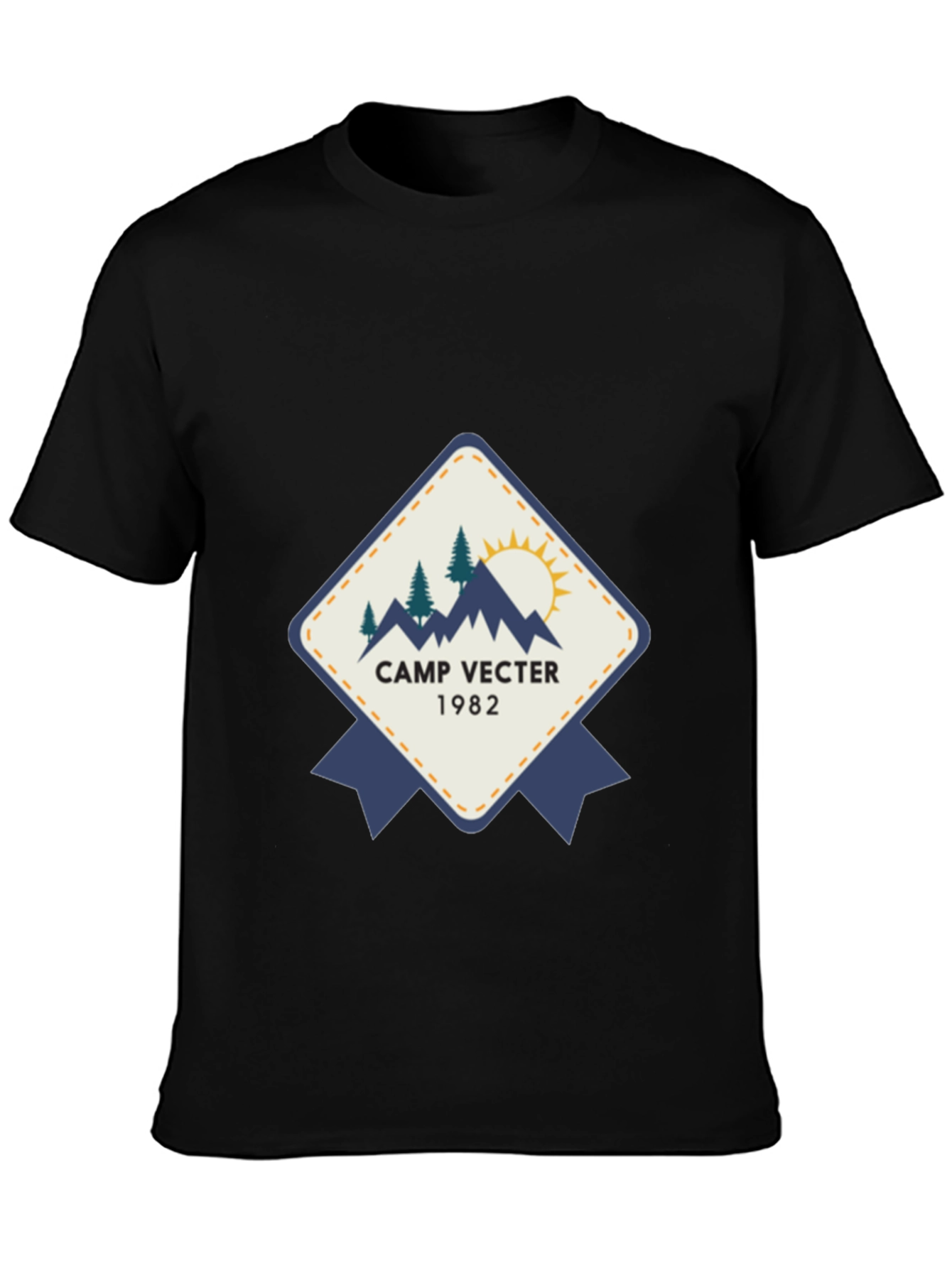 Camp Vecter 1982 Black Graphic Tee