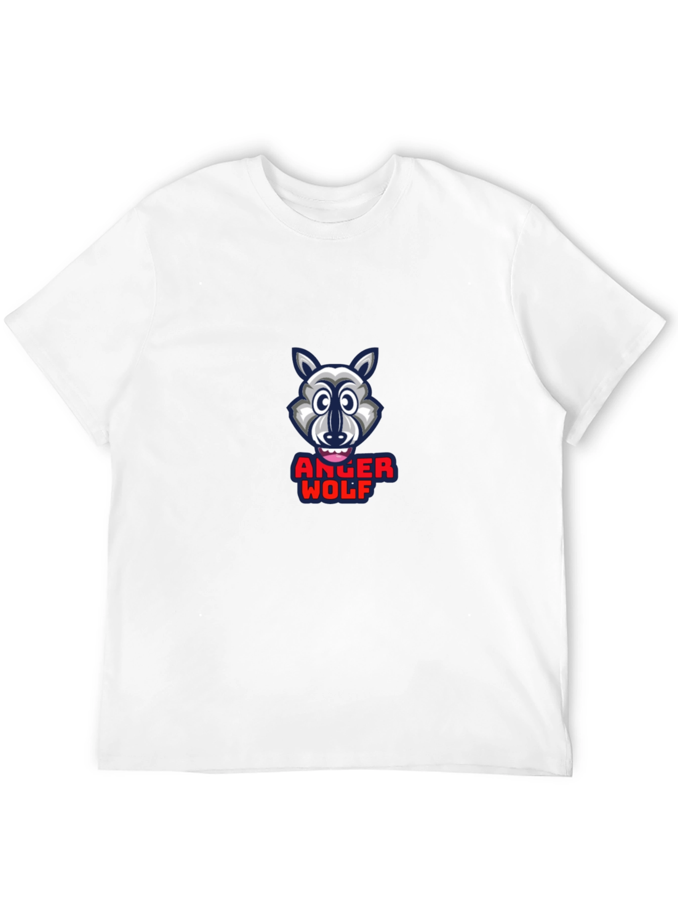 Anger Wolf Graphic Print Black T-Shirt