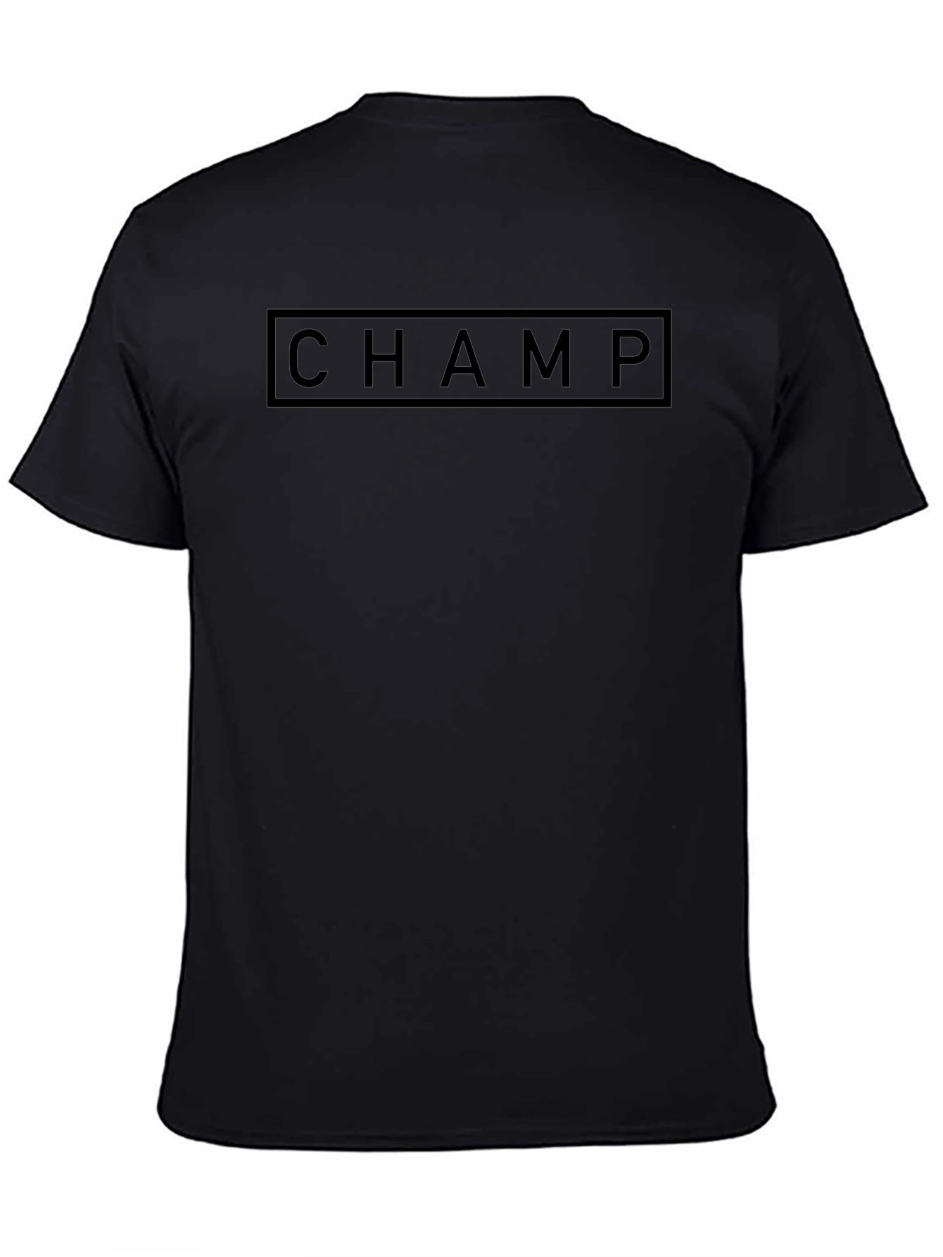 Mens Black Champ Graphic T-Shirt