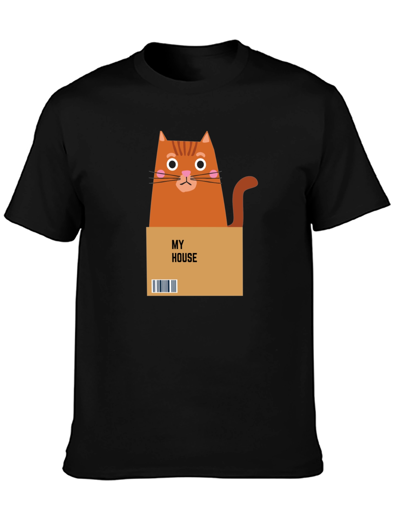 Cat in a Box Graphic T-Shirt