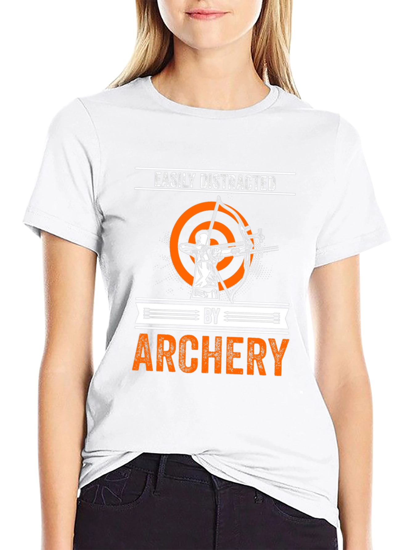 Easily Distracted by Archery Black T-Shirt