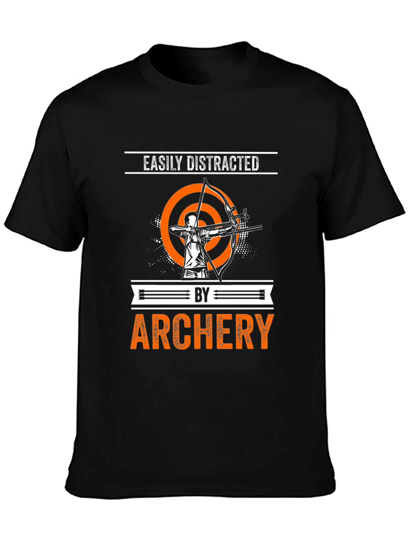 Easily Distracted by Archery Black T-Shirt