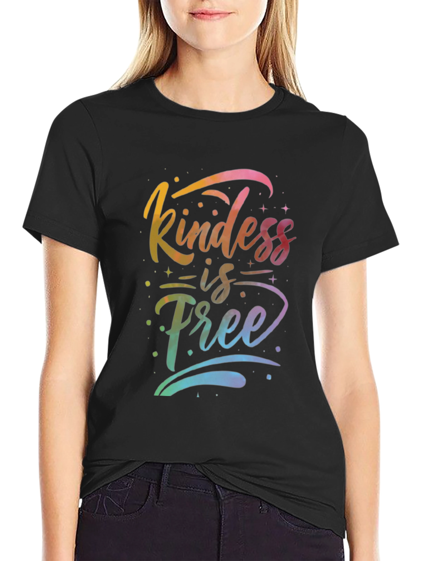 Kindness is Free Graphic Tee - Mens Black T-Shirt