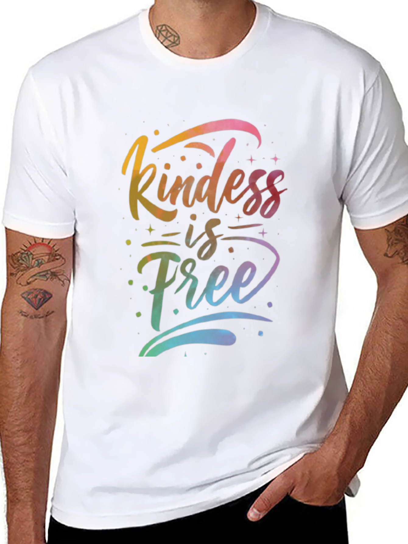 Kindness is Free Graphic Tee - Mens Black T-Shirt
