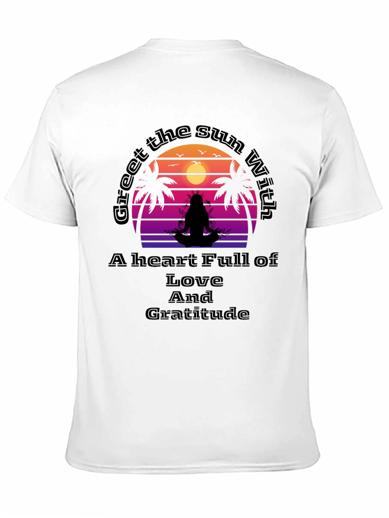 Meditative Sunset Graphic Tee - Love & Gratitude