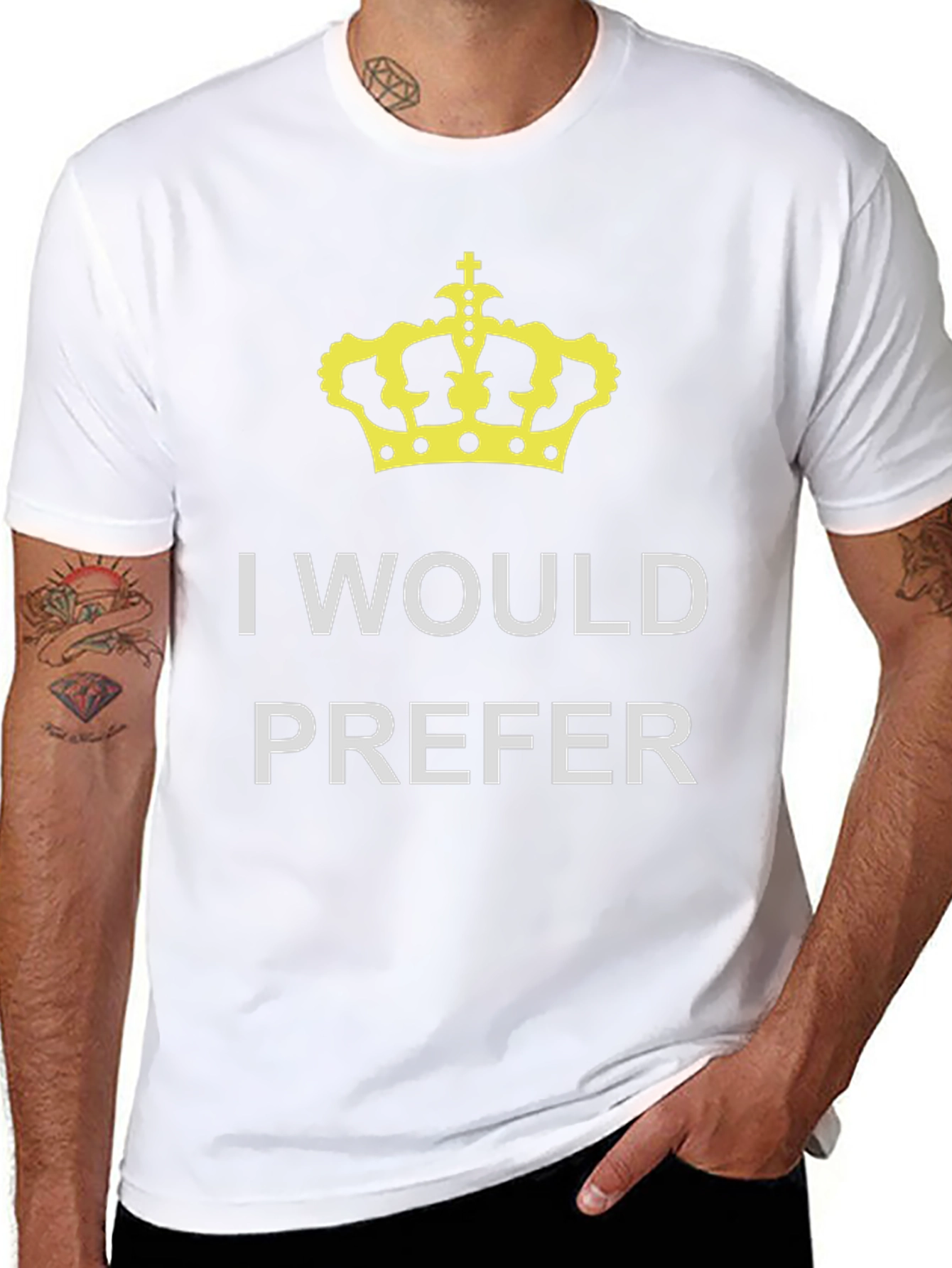 I Would Prefer Crown Black T-Shirt