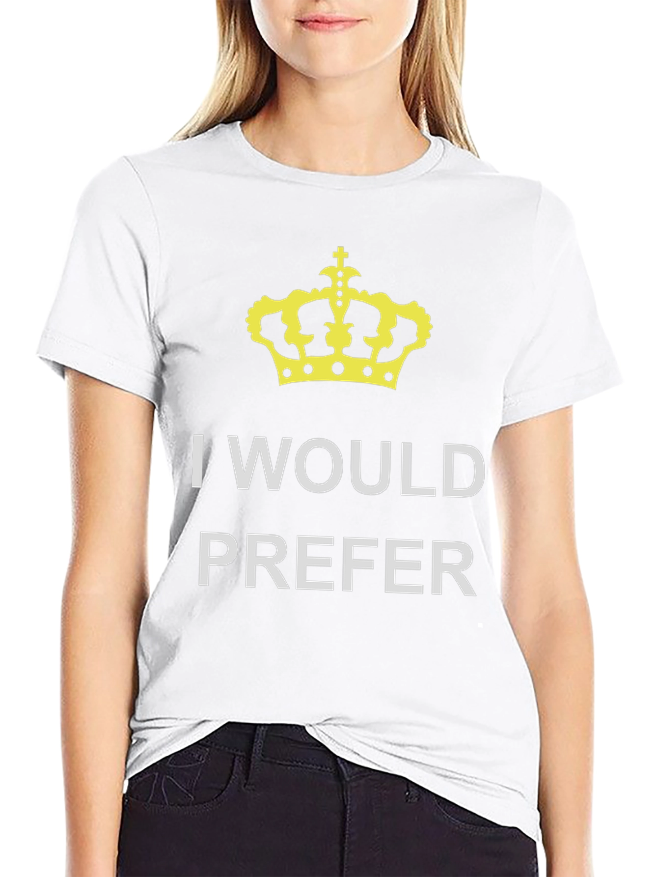 I Would Prefer Crown Black T-Shirt