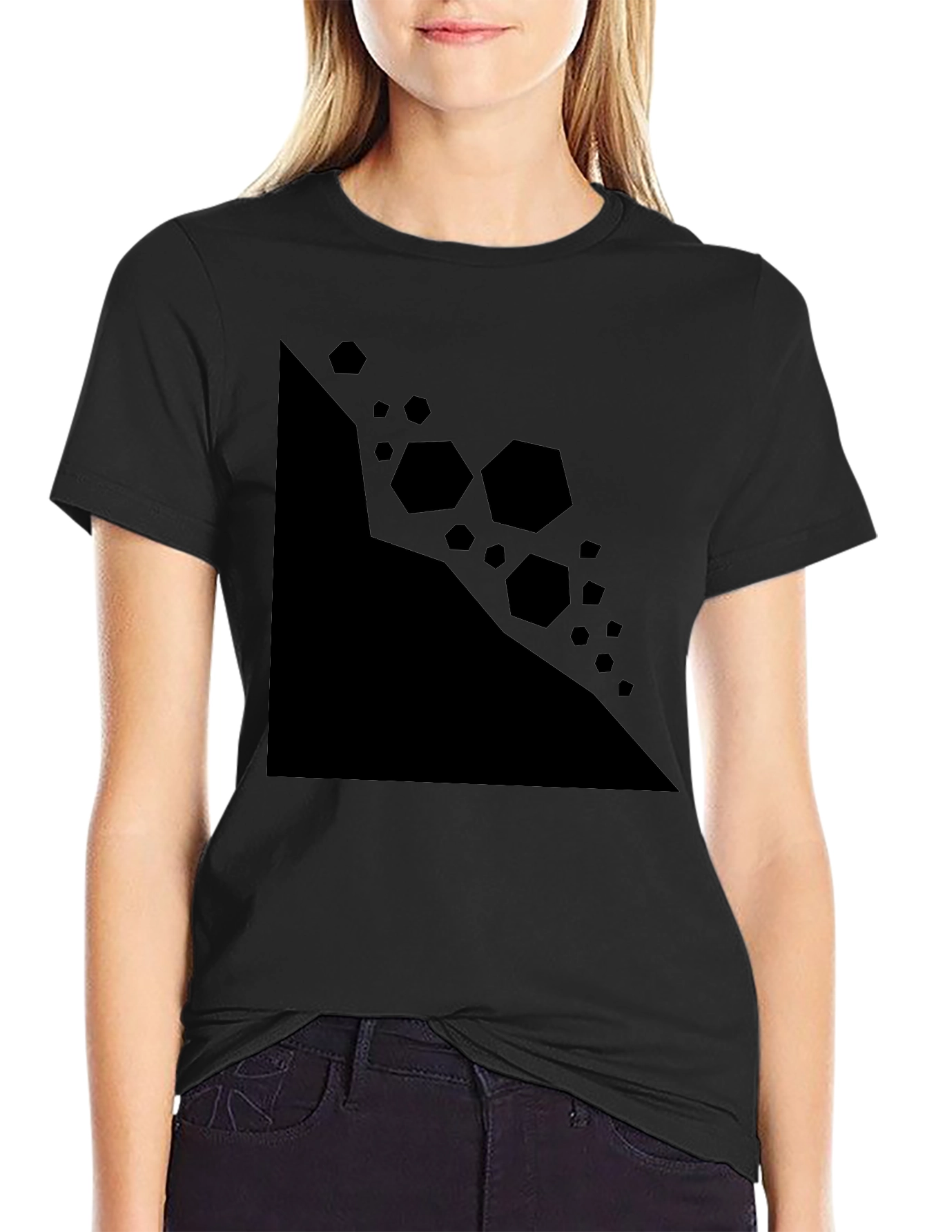 Geometric Graphic Black T-Shirt