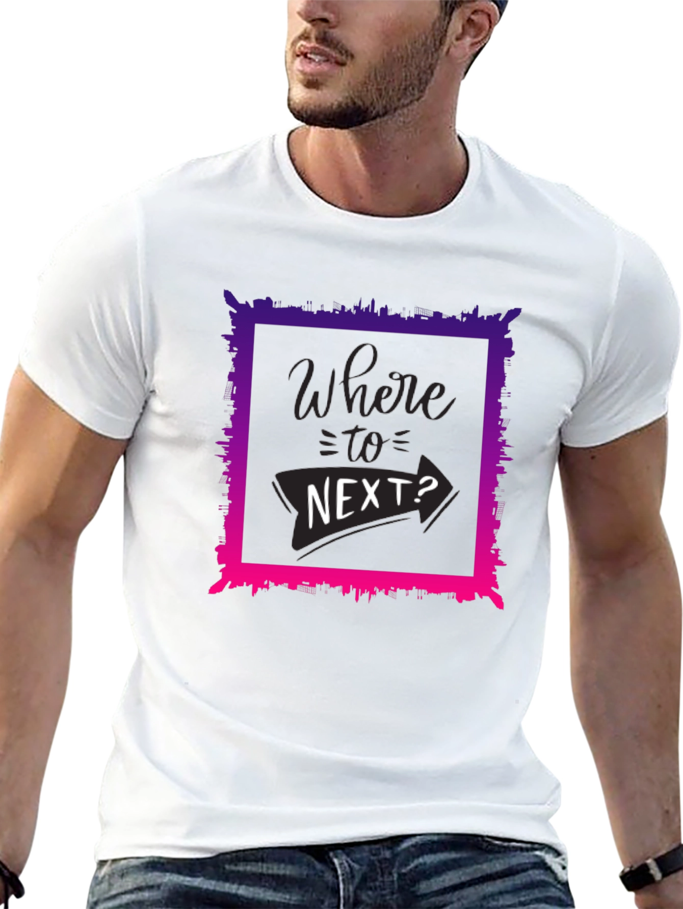 Where To Next? Graphic Tee - Black
