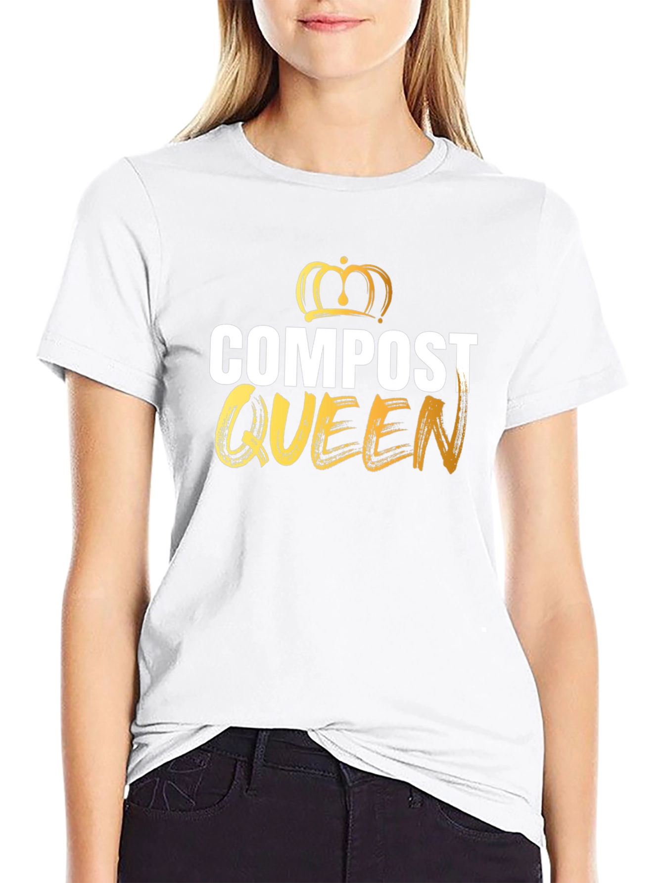 Compost Queen T-Shirt - Black Graphic Tee