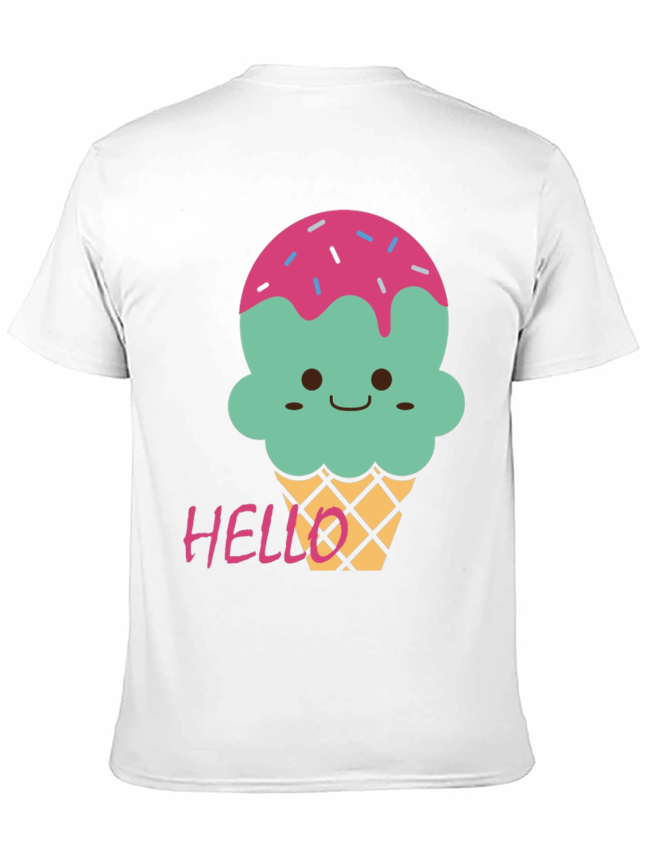 Cute Ice Cream Graphic Tee - Black T-Shirt