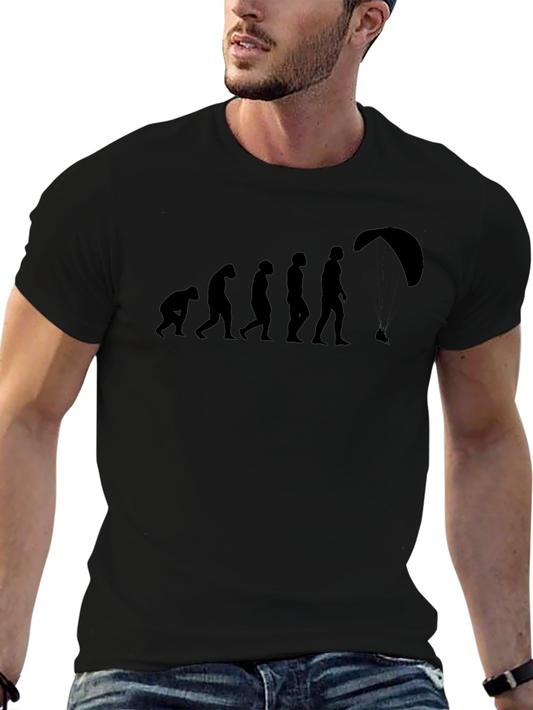 Evolution of Flight T-Shirt - Black Fun Design