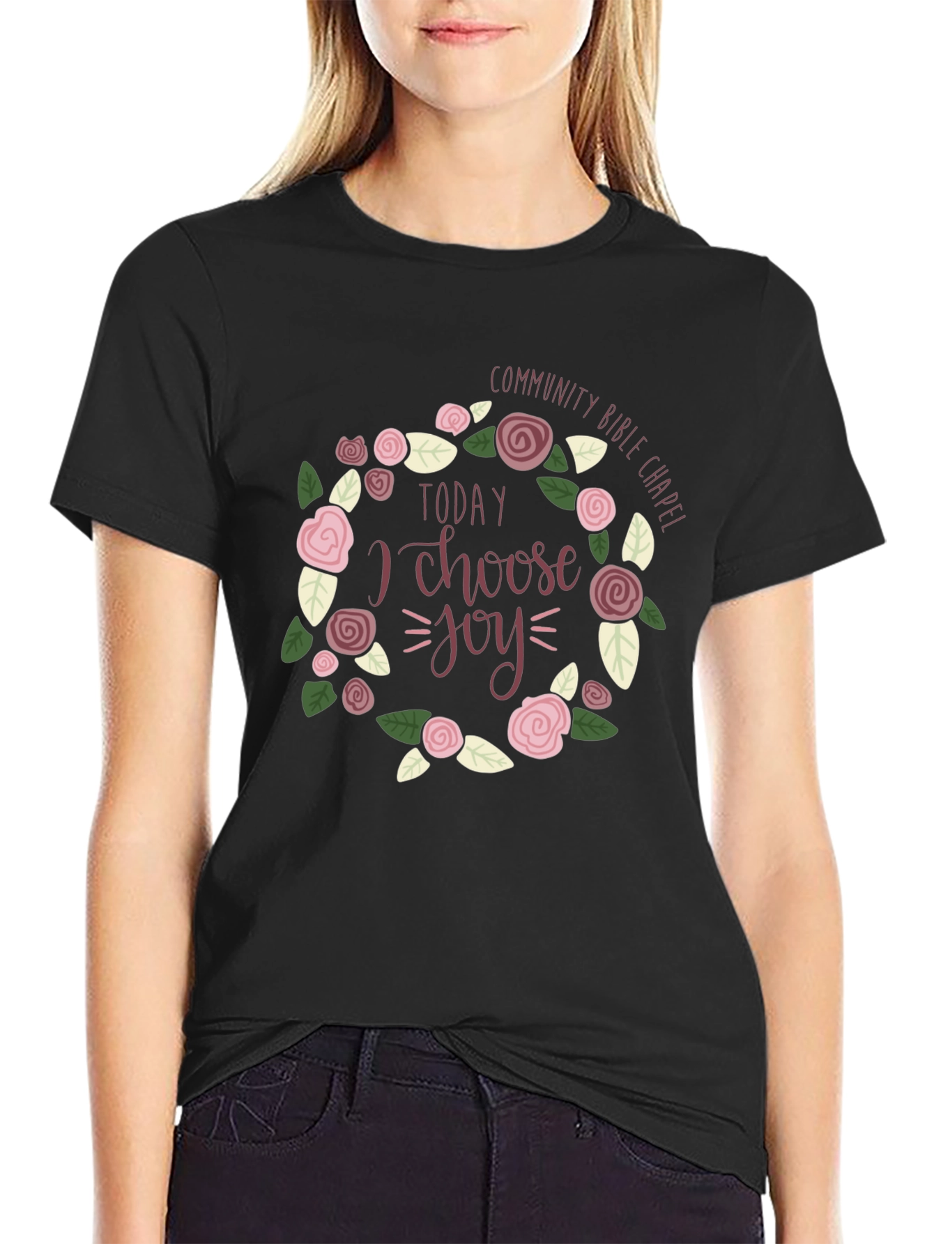 Choose Joy Floral Graphic T-Shirt