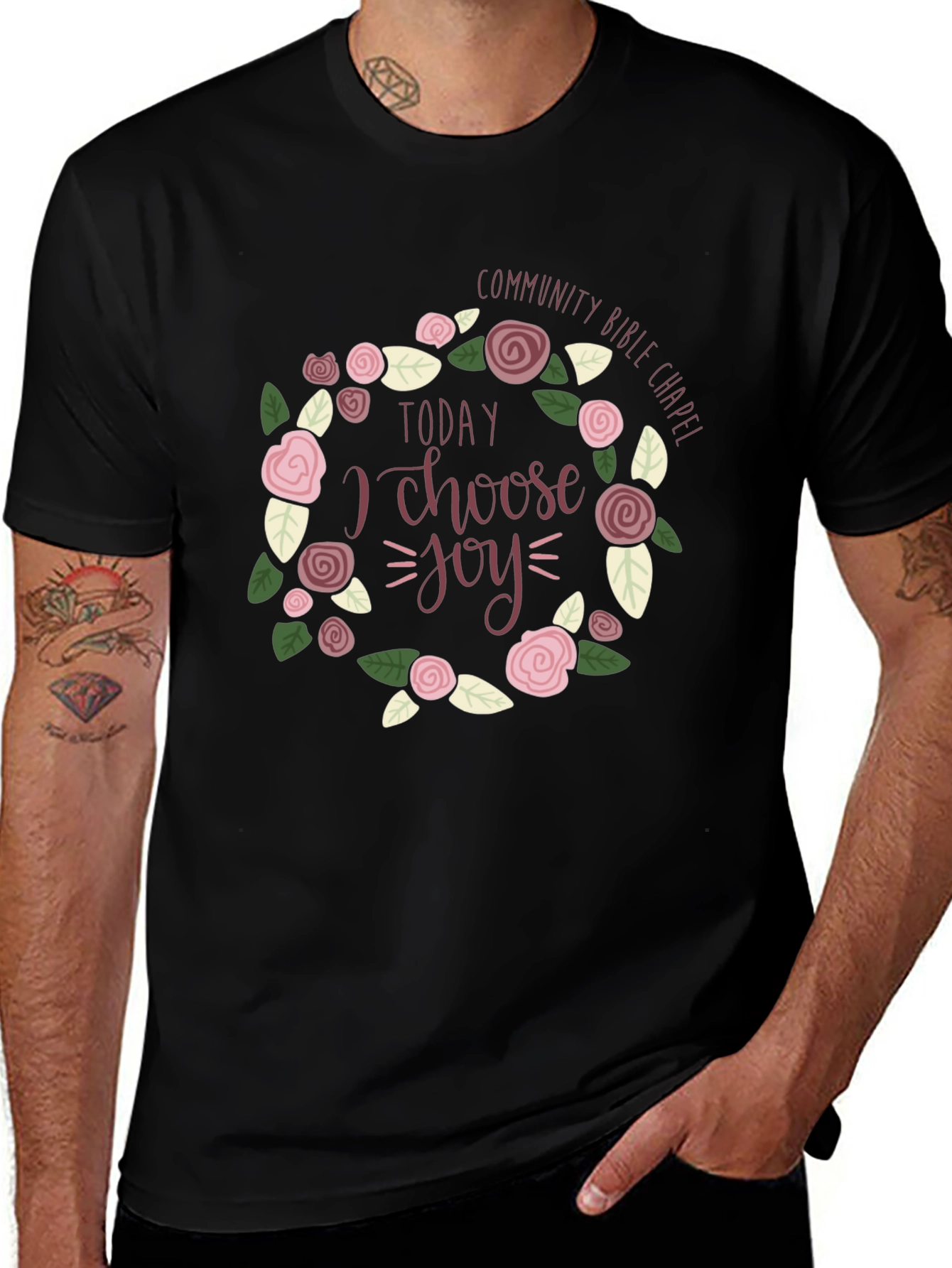 Choose Joy Floral Graphic T-Shirt