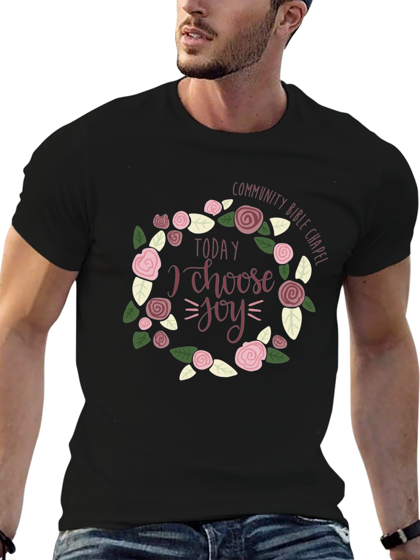Choose Joy Floral Graphic T-Shirt