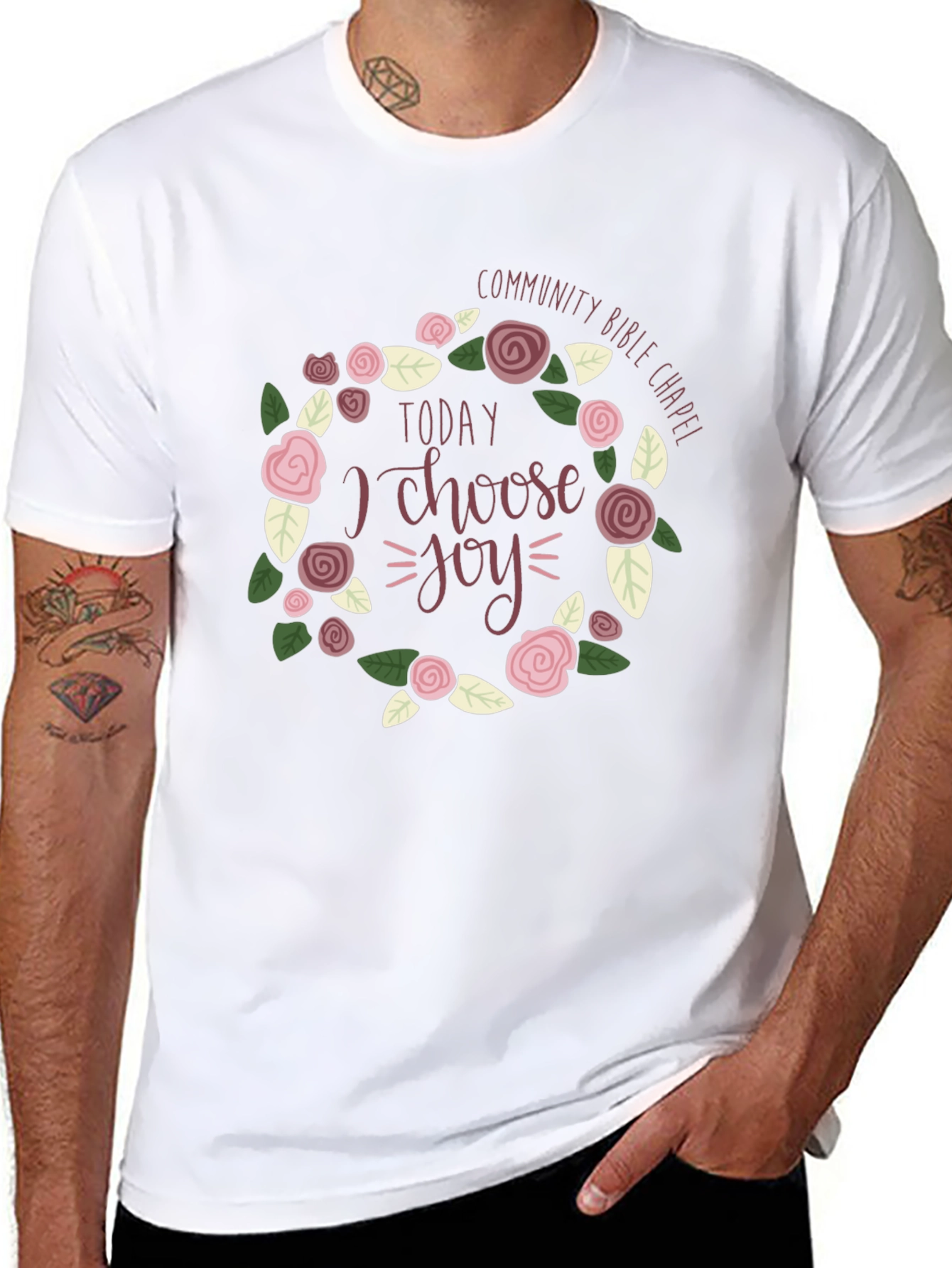 Choose Joy Floral Graphic T-Shirt