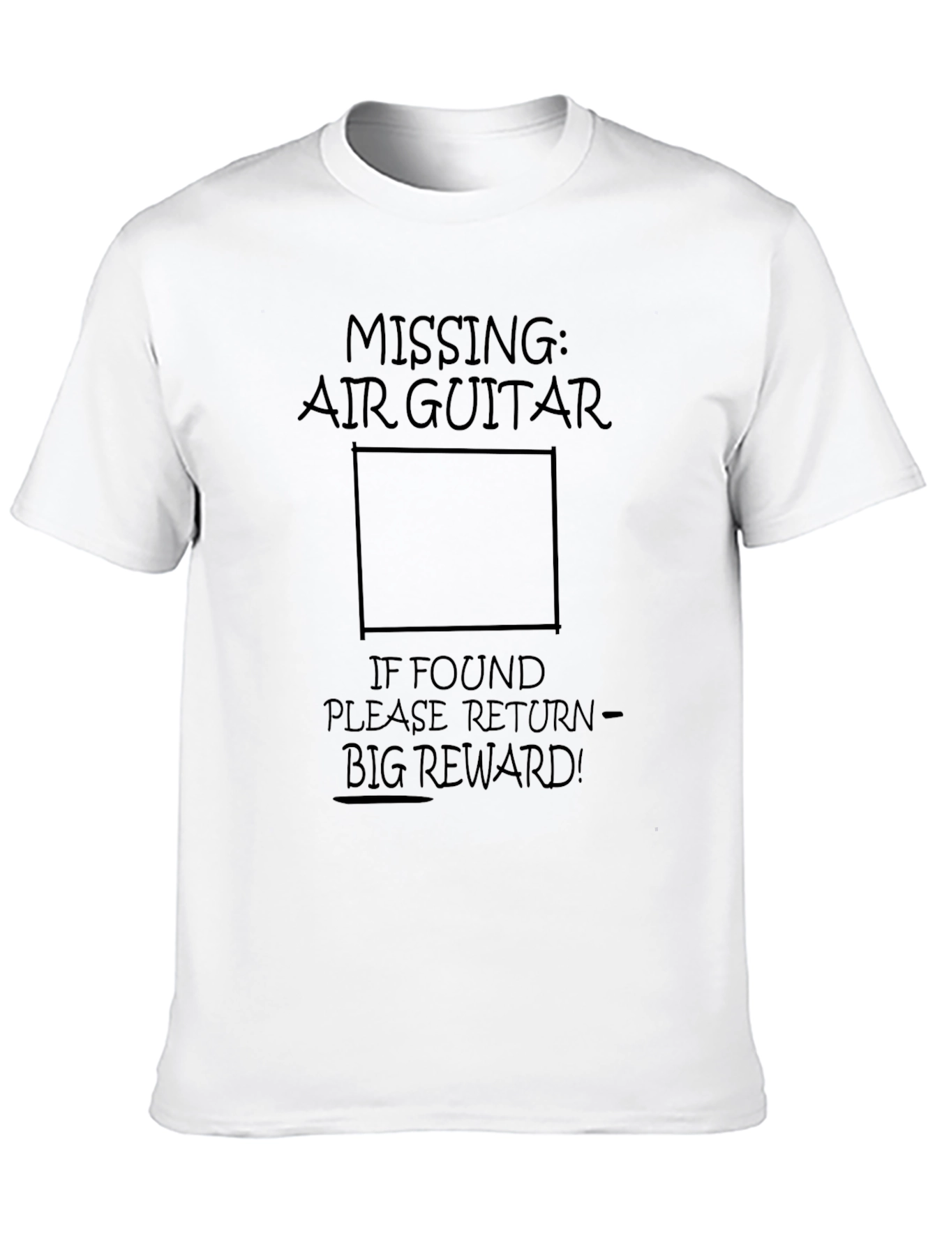 Missing Air Guitar Funny Graphic Tee
