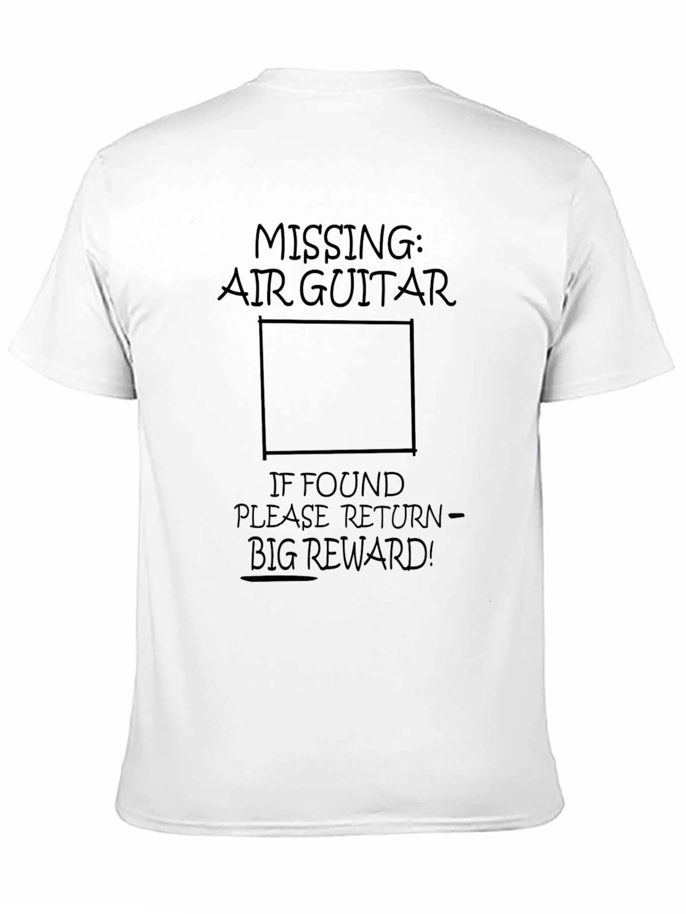 Missing Air Guitar Funny Graphic Tee