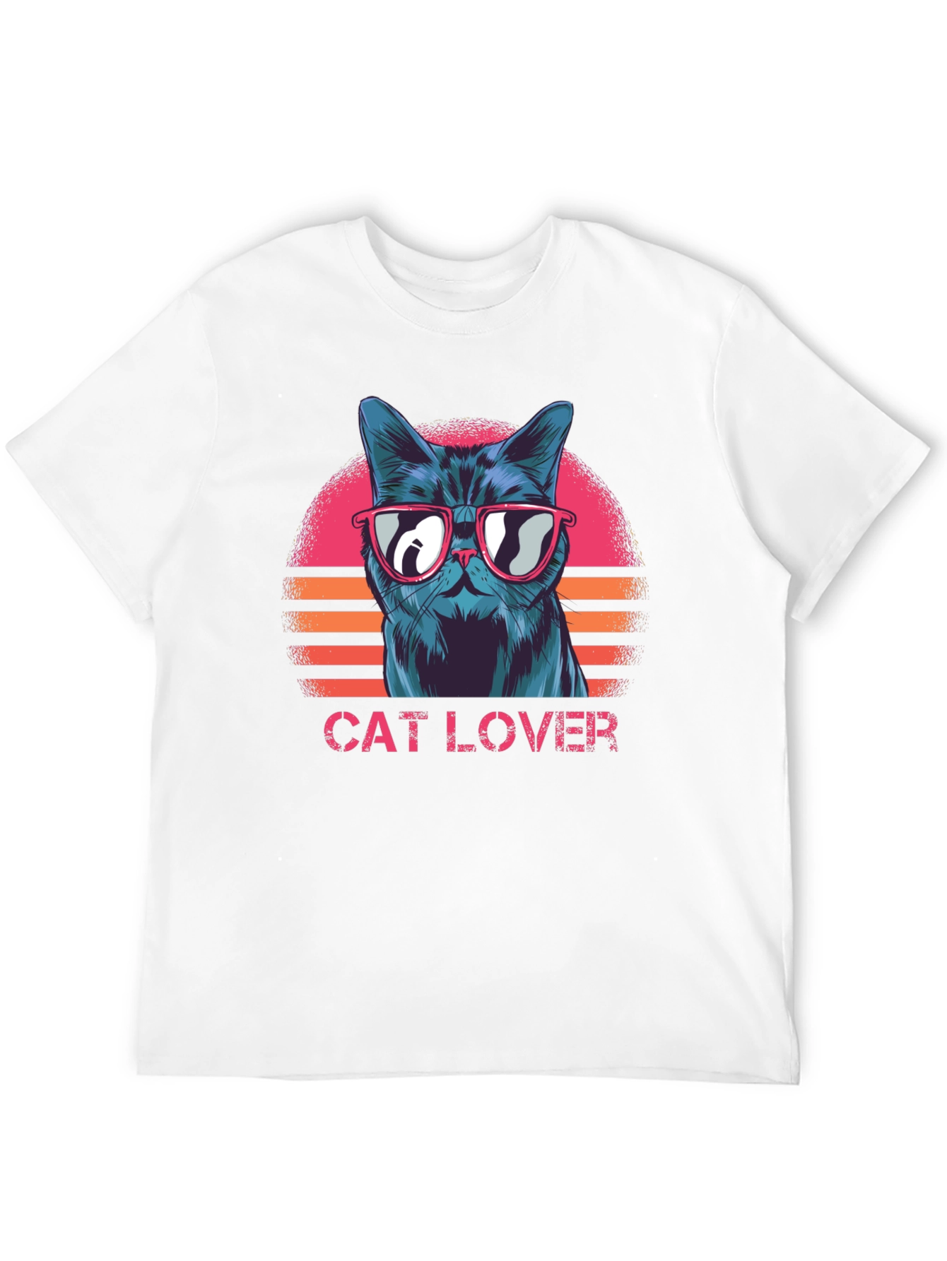 Cool Cat Lover Graphic T-Shirt