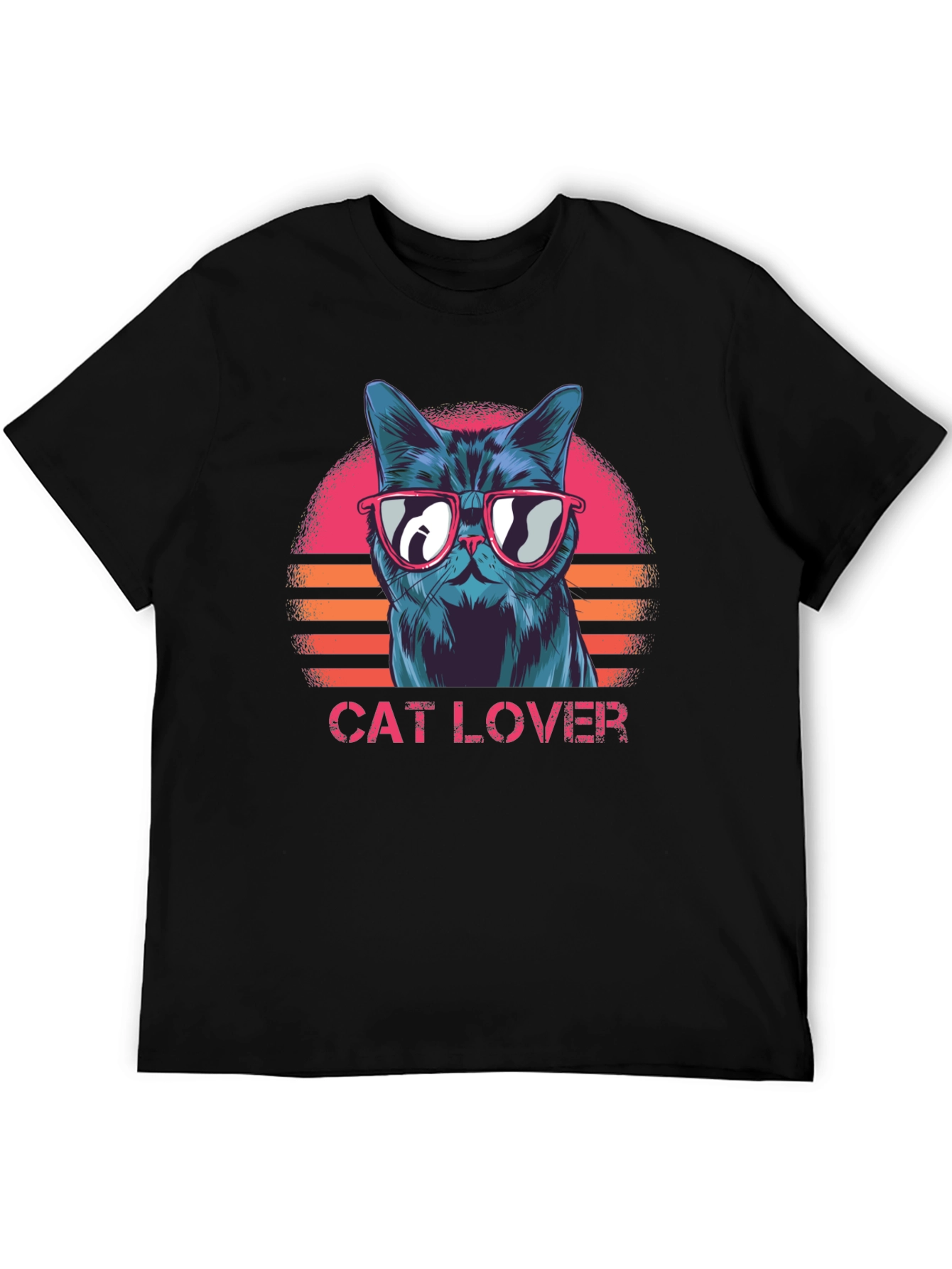 Cool Cat Lover Graphic T-Shirt