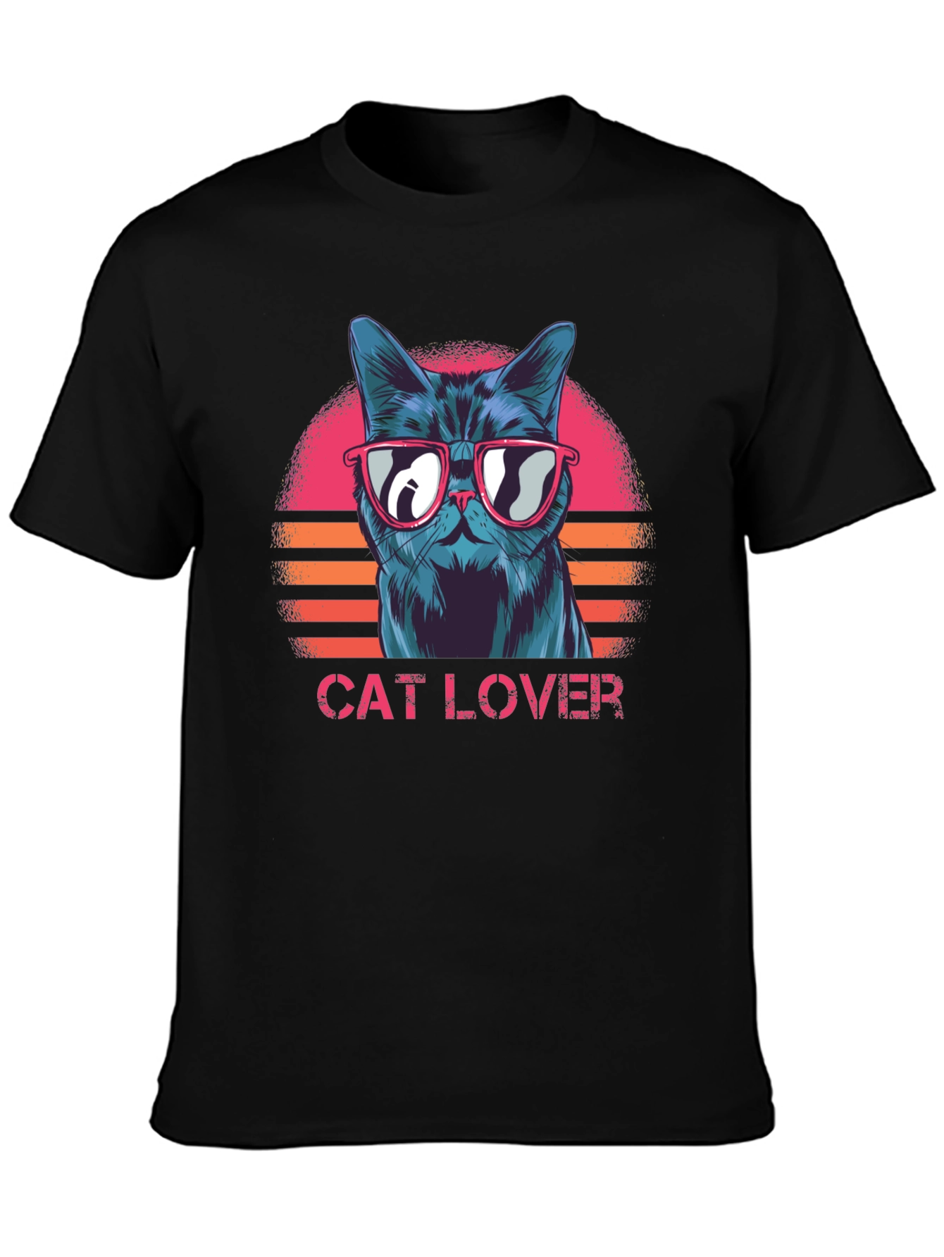 Cool Cat Lover Graphic T-Shirt