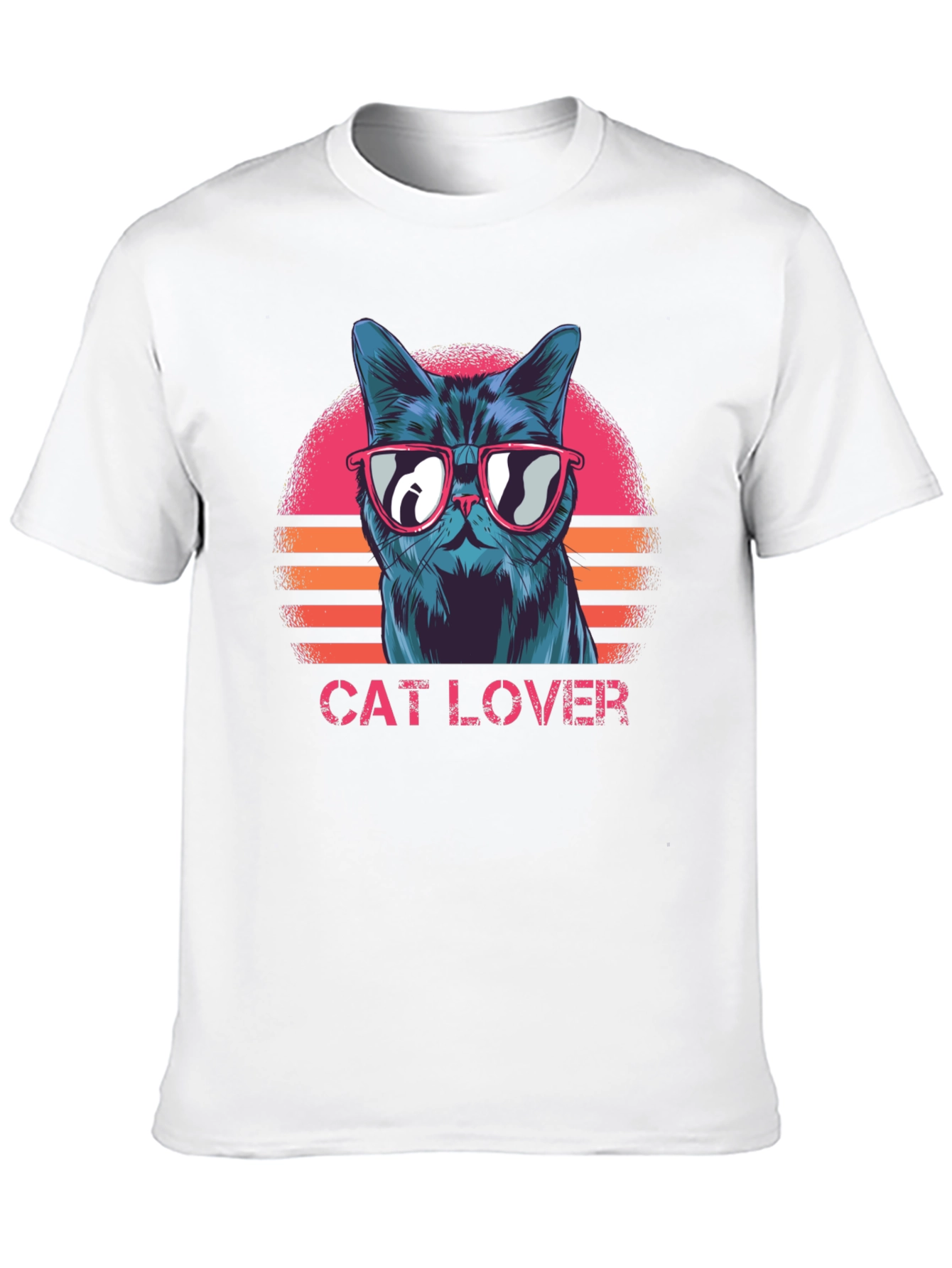Cool Cat Lover Graphic T-Shirt