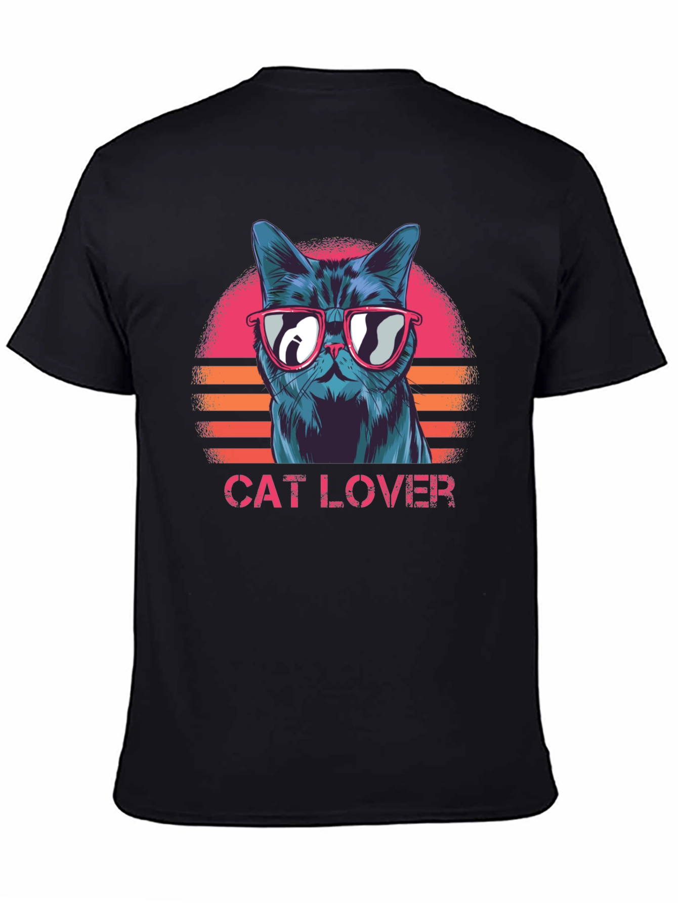 Cool Cat Lover Graphic T-Shirt