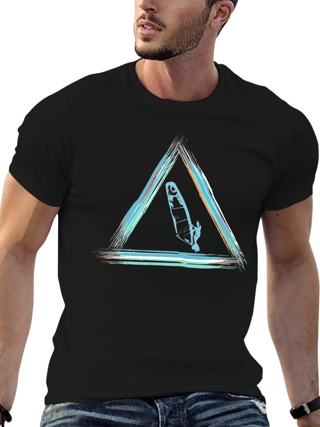 Abstract Windsurfer Graphic Tee