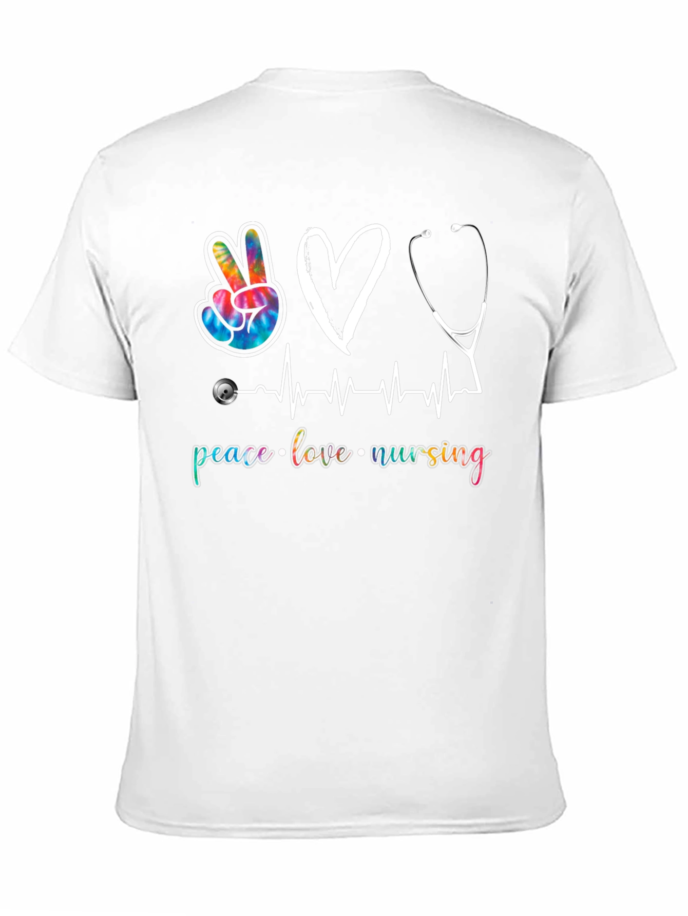 Peace Love Nursing Graphic T-Shirt