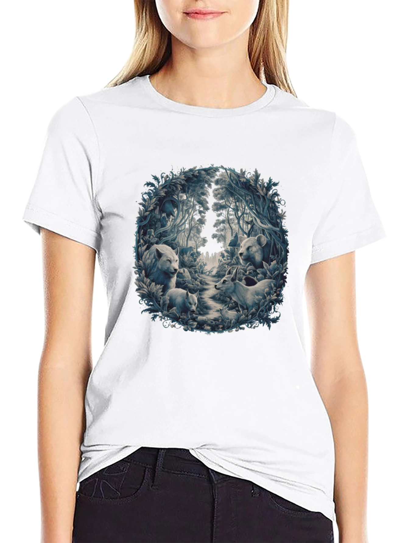 Natures Embrace T-Shirt: Wildlife Forest Design