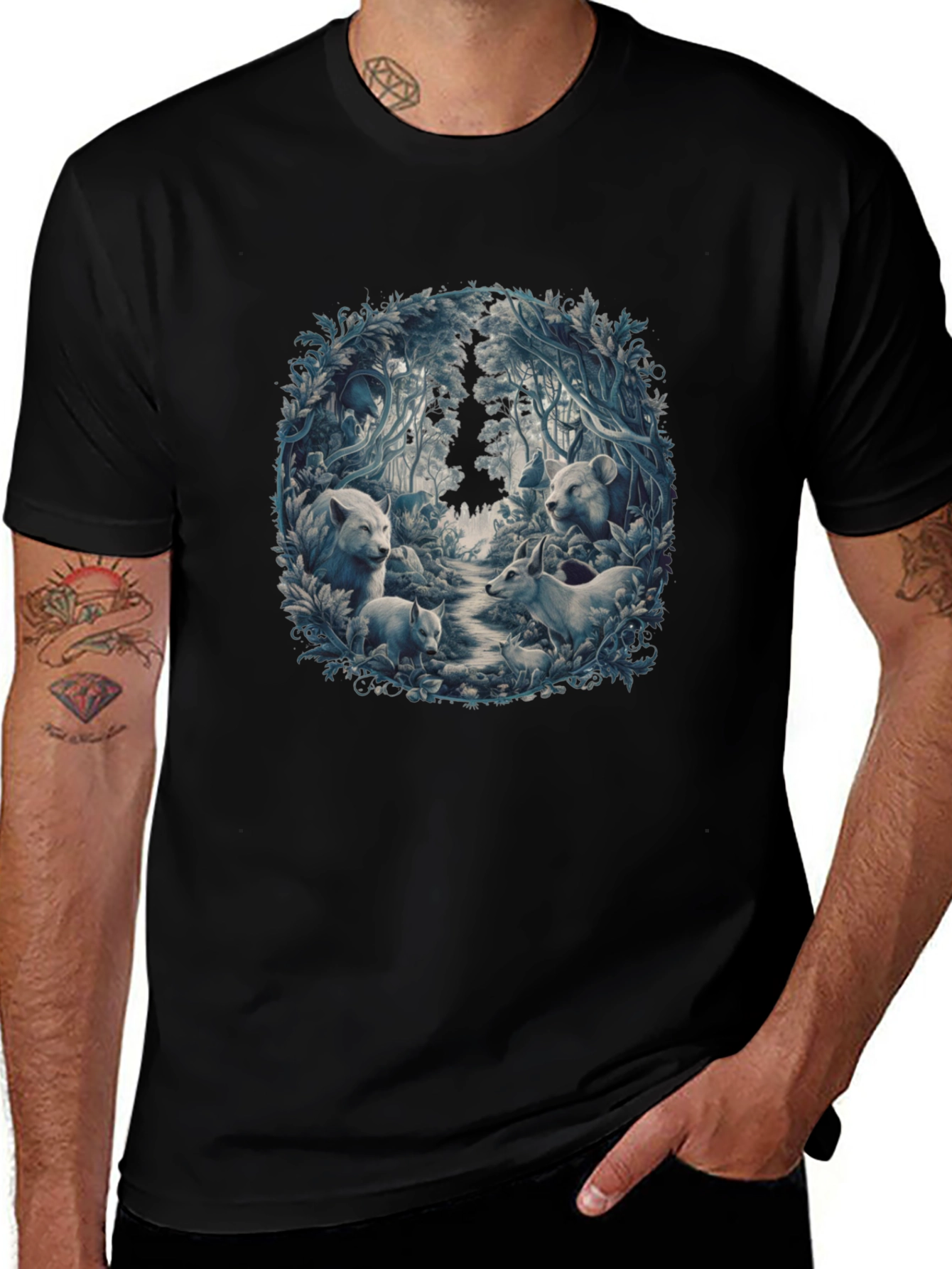 Natures Embrace T-Shirt: Wildlife Forest Design