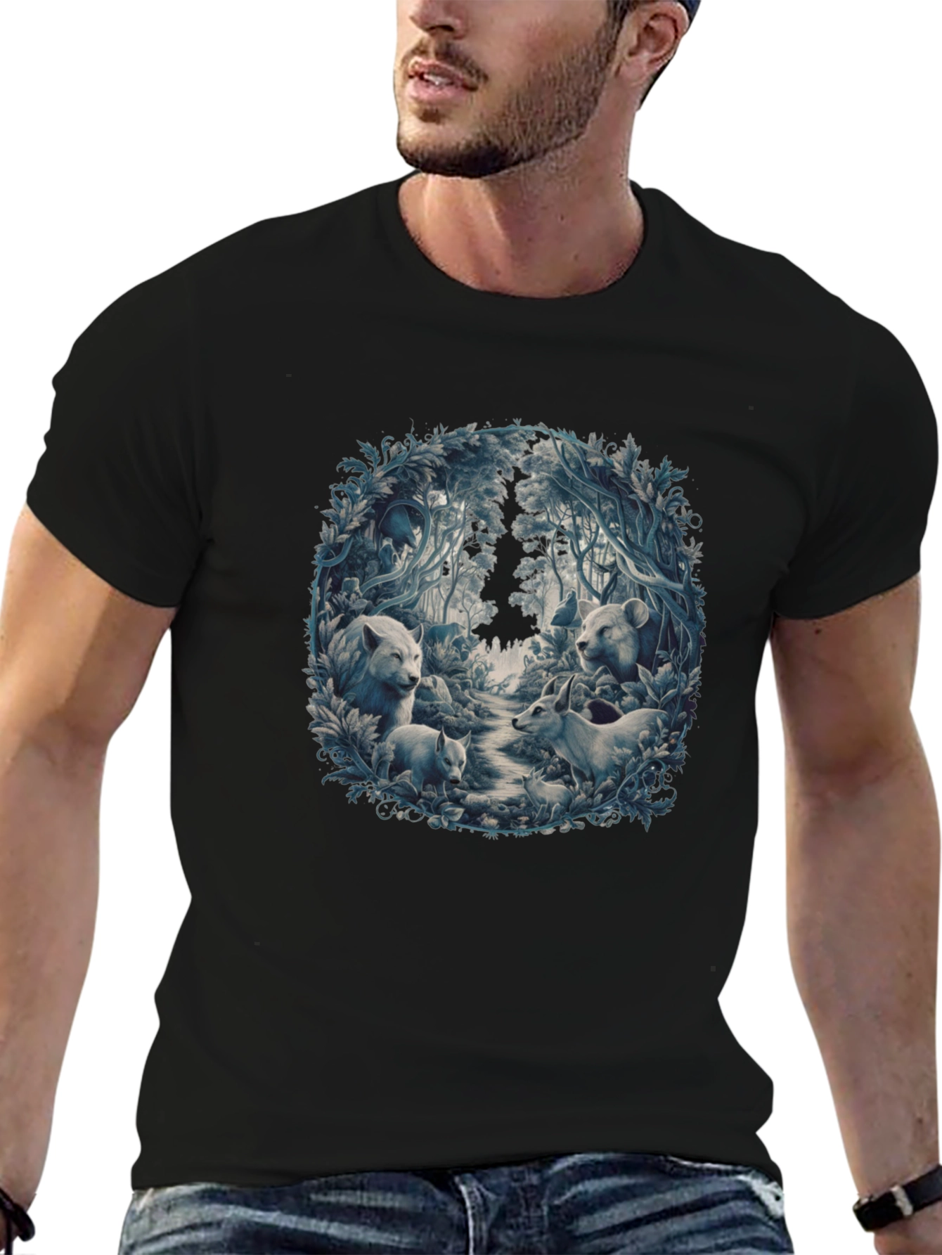 Natures Embrace T-Shirt: Wildlife Forest Design