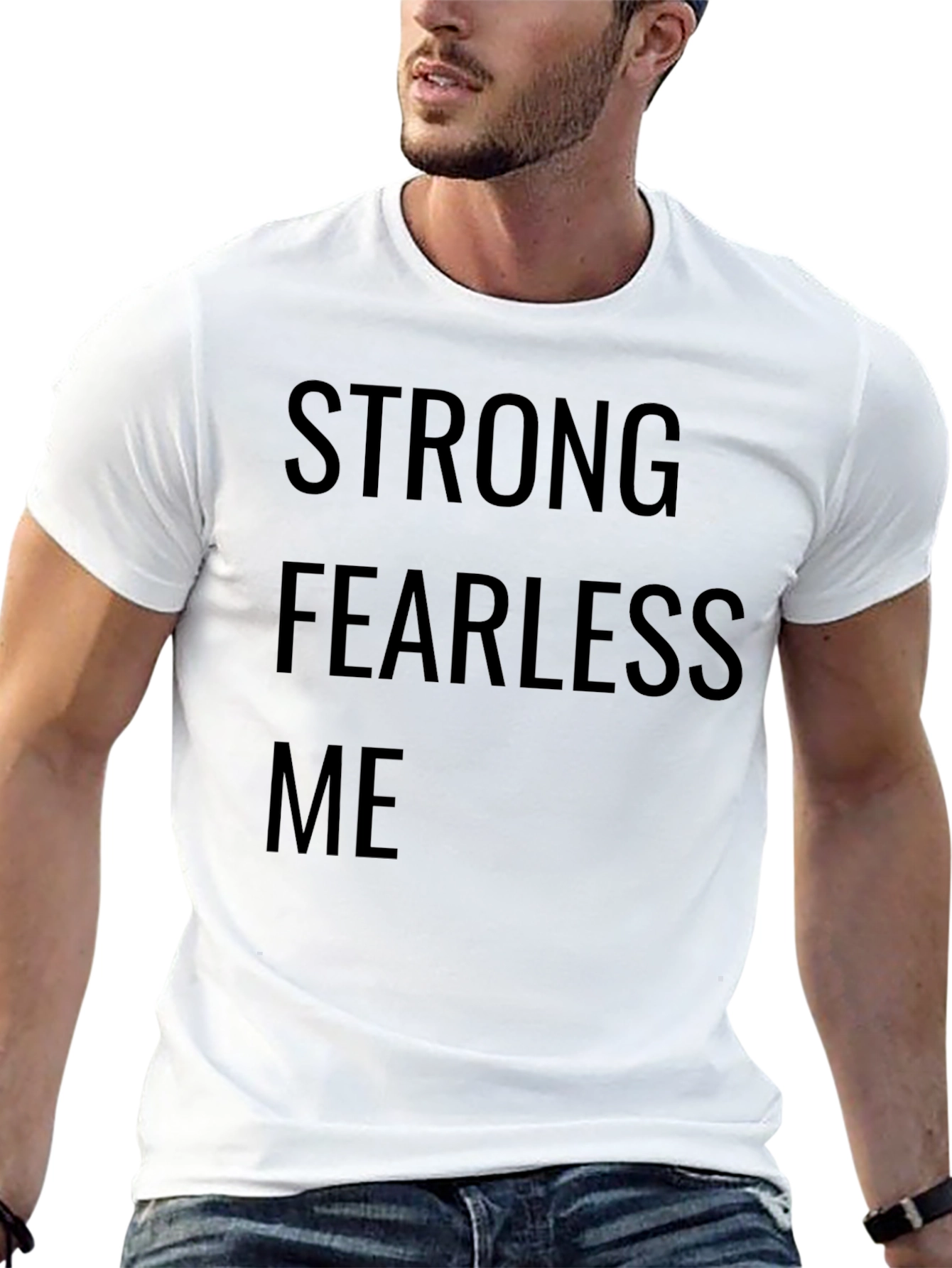 Strong Fearless Me Graphic Tee - Black