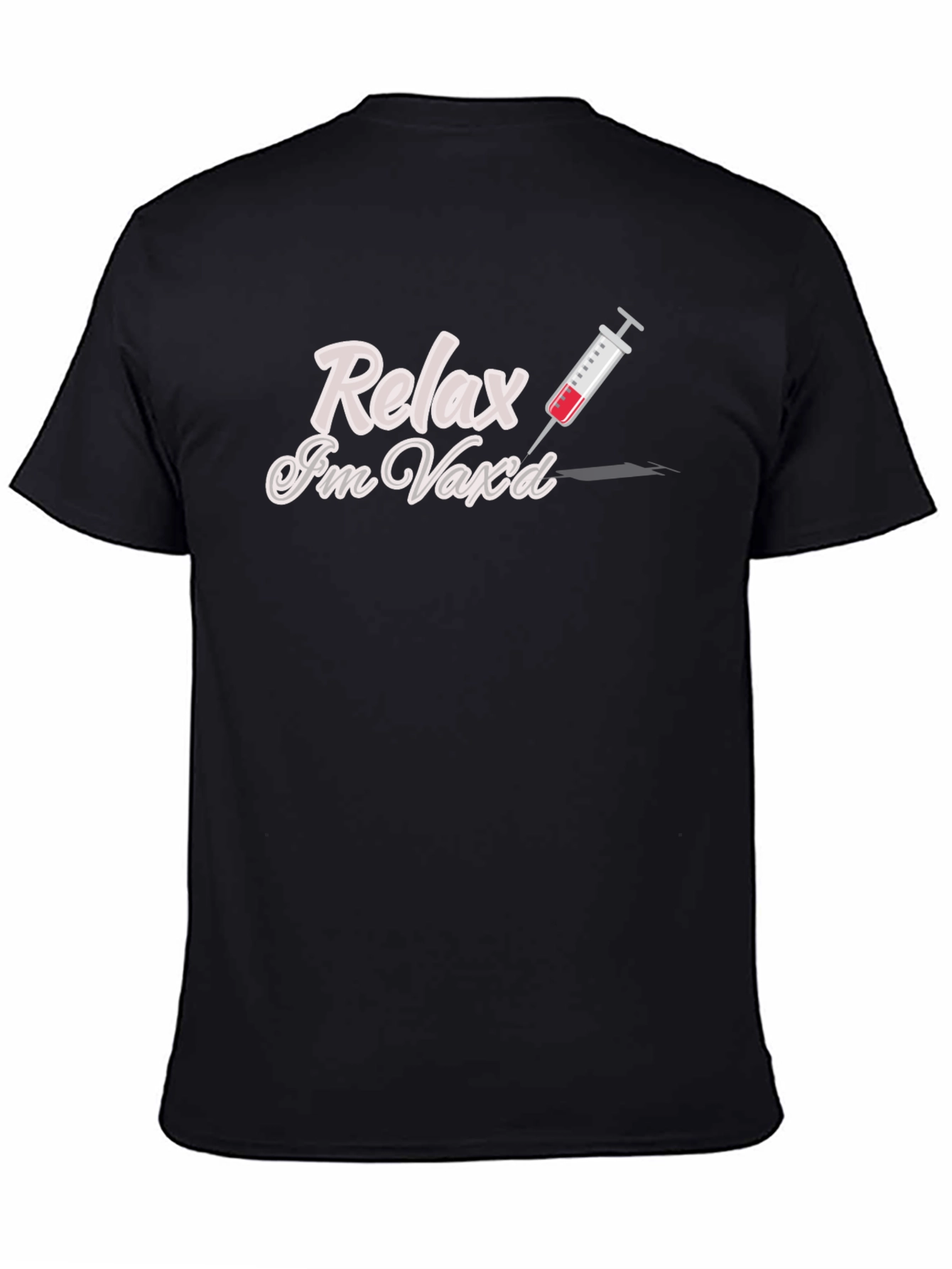 Relax Im Vaxd T-Shirt - Black Cotton Tee