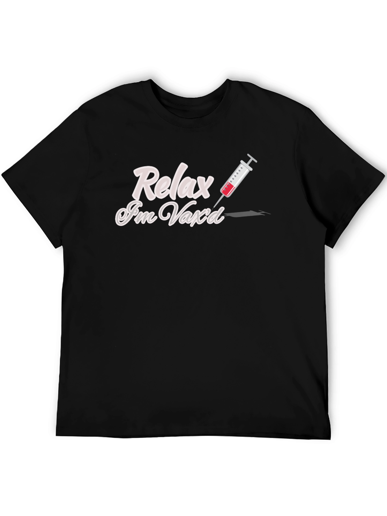 Relax Im Vaxd T-Shirt - Black Cotton Tee