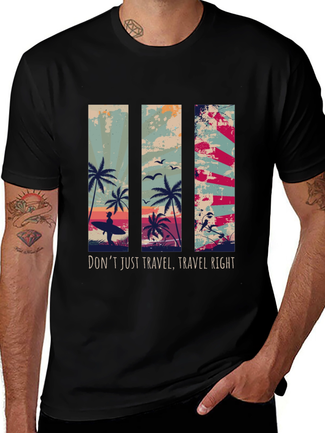 Travel Right Graphic T-Shirt - Island Vibes