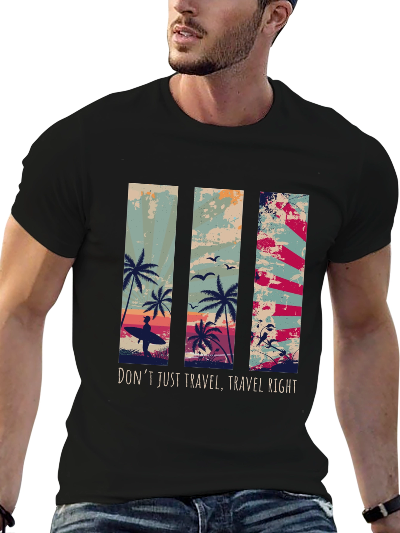 Travel Right Graphic T-Shirt - Island Vibes