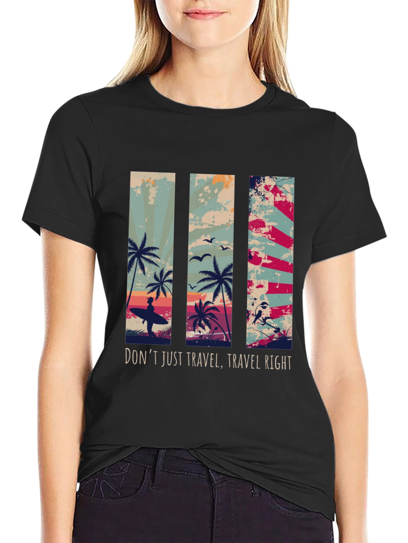 Travel Right Graphic T-Shirt - Island Vibes