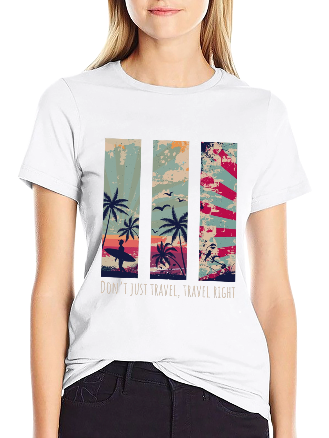 Travel Right Graphic T-Shirt - Island Vibes