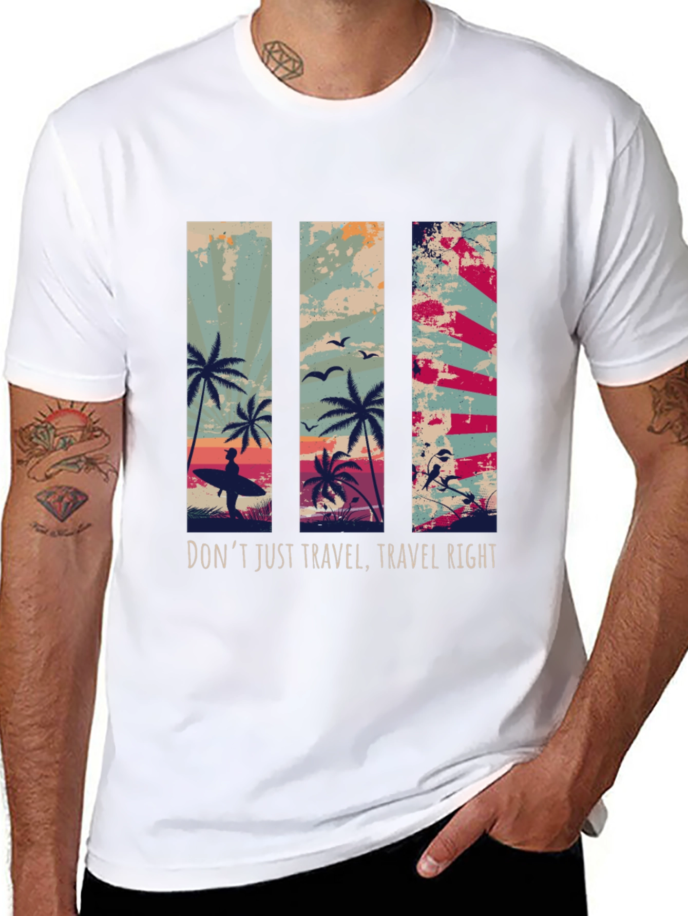 Travel Right Graphic T-Shirt - Island Vibes