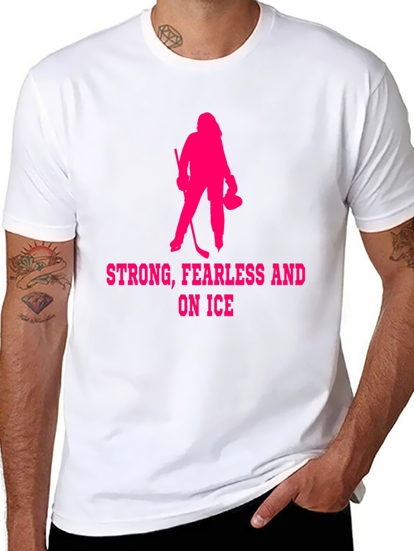 Strong Fearless Ice Hockey T-Shirt