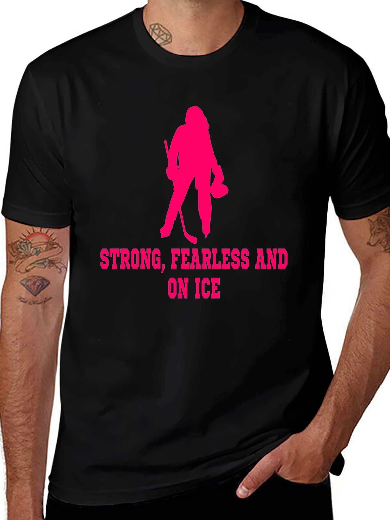 Strong Fearless Ice Hockey T-Shirt