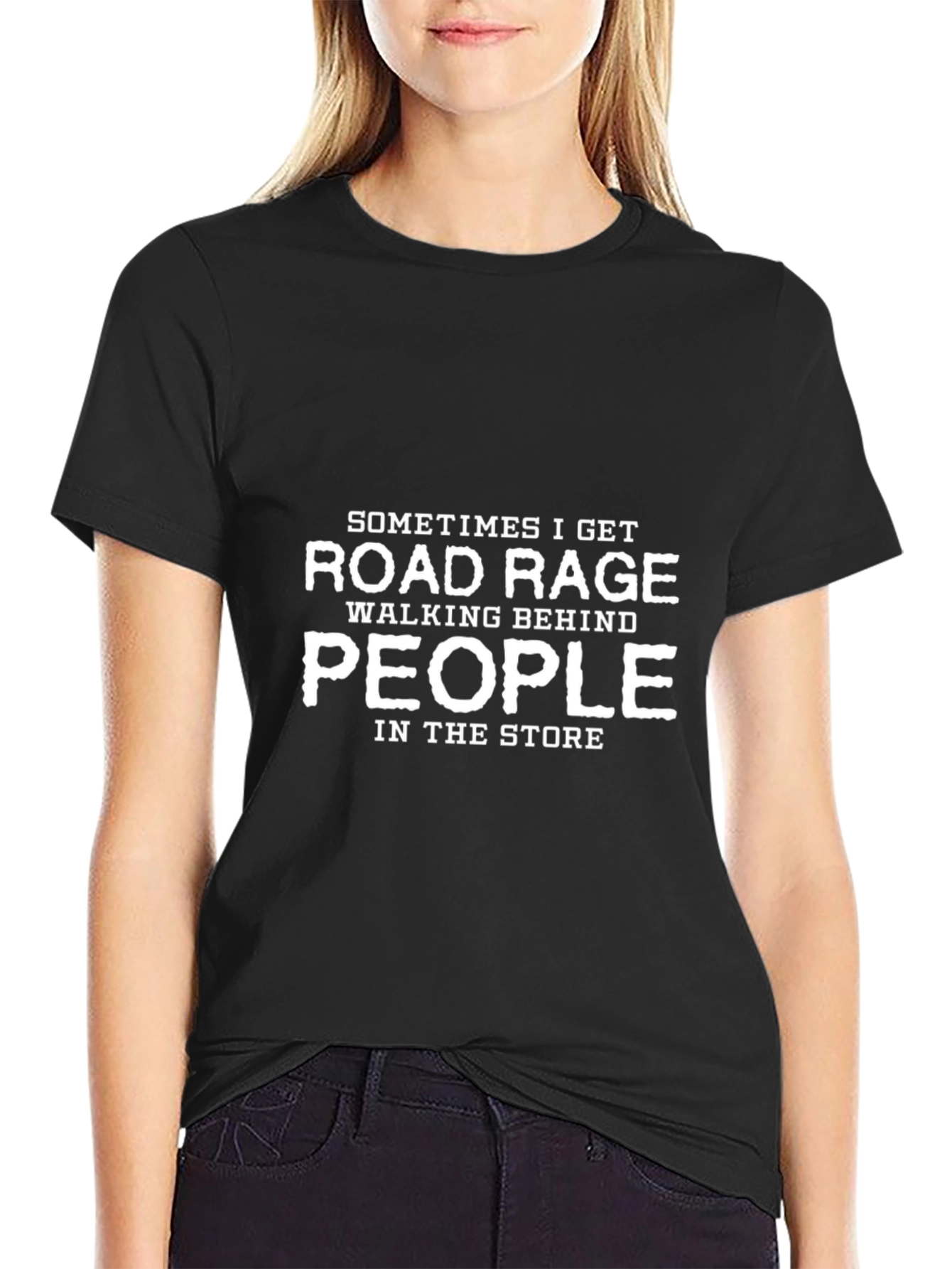 Road Rage Humor T-Shirt - Black Cotton Tee
