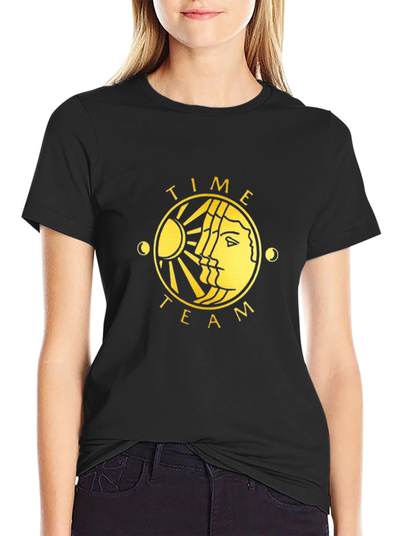 Time Team Graphic T-Shirt - Black Cotton Tee
