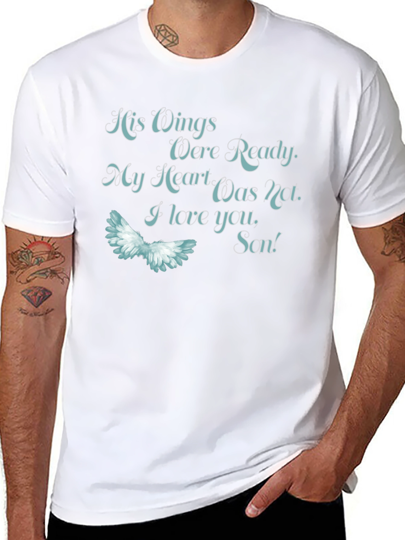His Wings Were Ready Memorial T-Shirt